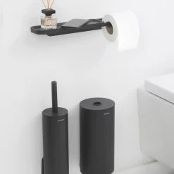 Brabantia MindSet Toiletrolhouder Met Plank - Mineral Infinite Grey -Badkamermeubels Winkel 11155904