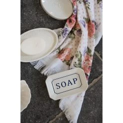 Clayre & Eef Gastendoekje 40x66 Cm Roze Wit Katoen Rozen Toilet -Badkamermeubels Winkel 11245012