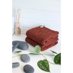 Knit Factory Gastendoek Ivy - Stone Green - 40x30 Cm -Badkamermeubels Winkel 11325308