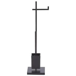 Beliani - ULAPES - Toiletrol En Borstelhouder - Zwart - Staal -Badkamermeubels Winkel 11544010