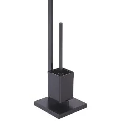 Beliani - ULAPES - Toiletrol En Borstelhouder - Zwart - Staal -Badkamermeubels Winkel 11544012