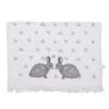 Clayre & Eef Gastendoekje 40x66 Cm Wit Grijs Katoen Konijnen Toilet -Badkamermeubels Winkel 11691111