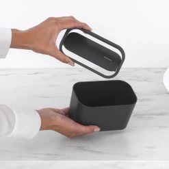 Brabantia MindSet Afvalbakje - Donkergrijs -Badkamermeubels Winkel 9432645