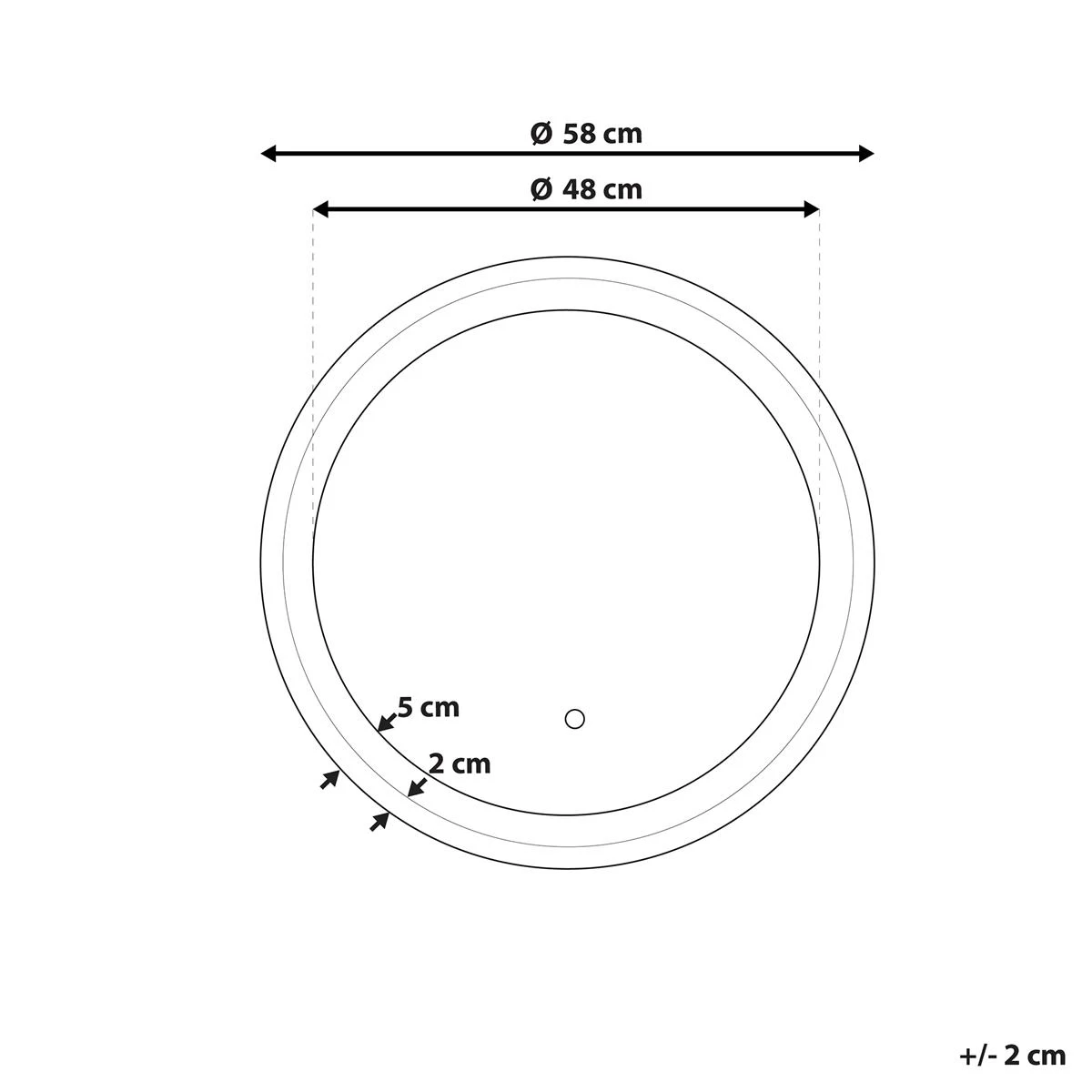 Beliani - BRINAY - LED-spiegel - Zilver - Glas 5 Beliani - BRINAY - LED-spiegel - Zilver - Glas - Image 3