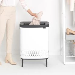 Brabantia Bo Hi Wasbox 2 X 45 L - White -Badkamermeubels Winkel 9435875