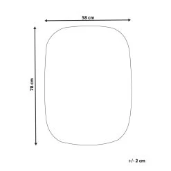 Beliani - BERGERAC - Wandspiegel - Zilver - Glas -Badkamermeubels Winkel 9436313