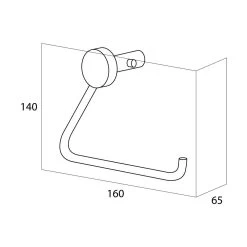 Tiger Sem Toiletrolhouder Zonder Klep -Badkamermeubels Winkel 9438591