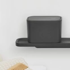Brabantia MindSet Afvalbakje - Donkergrijs -Badkamermeubels Winkel 9440426