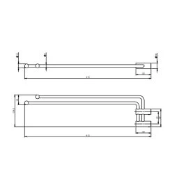 Intersteel Handdoekhouder Duo-gebogen Draaibaar Rvs Geborsteld -Badkamermeubels Winkel 9455426