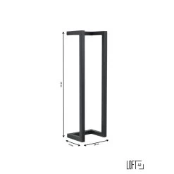 LOFT42 Firm Wandhanddoekenhouder Small - Zwart - Metaal -Badkamermeubels Winkel 9455480