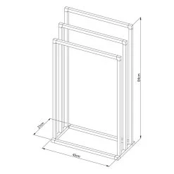 Sealskin Tube Vrijstaand Handdoekrek - Chroom -Badkamermeubels Winkel 9463248