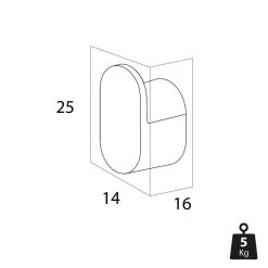 Tiger Carv Handdoekhaak 2 St. - Zwart -Badkamermeubels Winkel 9464819