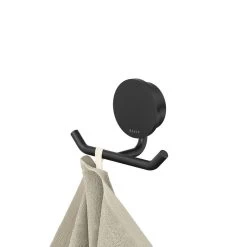 Geesa Opal Dubbele Handdoekhaak - Zwart 8 Geesa Opal Dubbele Handdoekhaak - Zwart -Badkamermeubels Winkel 9469369