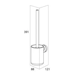 Tiger Cooper Toiletborstel Met Muurhouder - RVS -Badkamermeubels Winkel 9470098
