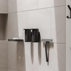 Zone Denmark Wisser Met Houder 30 Cm - Zwart -Badkamermeubels Winkel 9473796