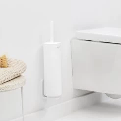 Brabantia MindSet Toiletborstel Met Houder - Mineral Fresh White -Badkamermeubels Winkel 9473801