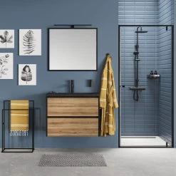 Sealskin Carré Handdoekrek - Zwart -Badkamermeubels Winkel 9475351