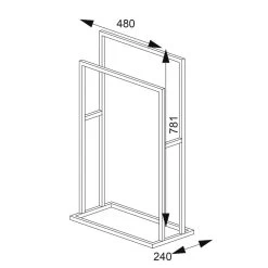 Sealskin Carré Handdoekrek - Zwart -Badkamermeubels Winkel 9475361