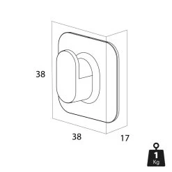 Tiger Carv Handdoekhaak Zelfklevend - Zwart -Badkamermeubels Winkel 9480096