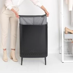 Brabantia Bo Hi Wasbox 2 X 45 L - Matt Black -Badkamermeubels Winkel 9482856