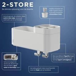 Tiger 2-Store Badkameropberger - Wit -Badkamermeubels Winkel 9488194