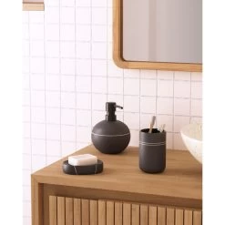 Kave Home - Zeepbakje Cerisa Van Zwarte Keramiek Met Wit Detail 9 Kave Home - Zeepbakje Cerisa Van Zwarte Keramiek Met Wit Detail -Badkamermeubels Winkel 9488260