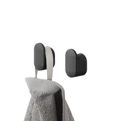 Tiger Carv Handdoekhaak 2 St. - Zwart -Badkamermeubels Winkel 9494646