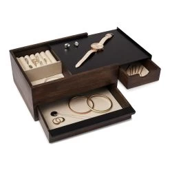 Umbra Stowit Sieradendoos - Walnut 19 Umbra Stowit Sieradendoos - Walnut -Badkamermeubels Winkel 9496363