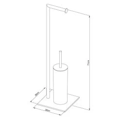 Sealskin Tube Toiletbutler - Zwart -Badkamermeubels Winkel 9497247