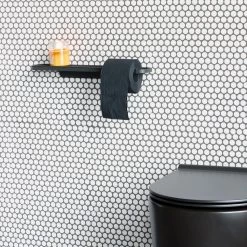 Brabantia MindSet Toiletrolhouder Met Plank - Mineral Infinite Grey -Badkamermeubels Winkel 9578922