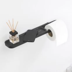 Brabantia MindSet Toiletrolhouder Met Plank - Mineral Infinite Grey -Badkamermeubels Winkel 9578927