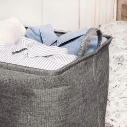 QUVIO Wasmand 'Laundry' - Grijs - L -Badkamermeubels Winkel 9596304