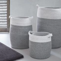 Aquanova Osman Wasmand Large - Zilvergrijs -Badkamermeubels Winkel 9633020