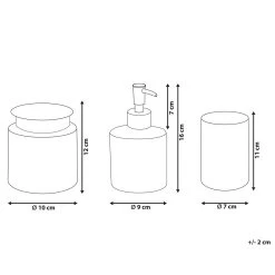 Beliani - MANAGUA - Badkamerset - Grijs - Glas -Badkamermeubels Winkel 9652385