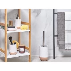 Beliani - LEBU - Badkamerset - Wit - Keramiek -Badkamermeubels Winkel 9671426