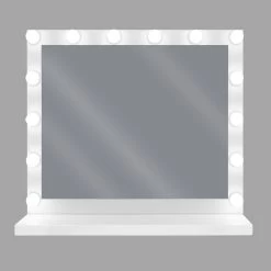 Beliani - BEAUVOIR - Make-up Spiegel - Wit - IJzer -Badkamermeubels Winkel 9705243