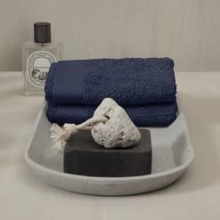 Seahorse Gastendoek Pure - 30 X 50 Cm - Indigo -3 Stuks -Badkamermeubels Winkel 9732629