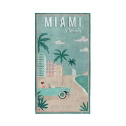 Seahorse Miami - Strandlaken - Katoen - 90x170cm - Mint