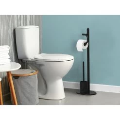 Beliani - SARTO - Toiletrol En Borstelhouder - Zwart - Staal 10 Beliani - SARTO - Toiletrol En Borstelhouder - Zwart - Staal -Badkamermeubels Winkel 9824739