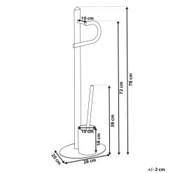 Beliani - SARTO - Toiletrol En Borstelhouder - Zwart - Staal 14 Beliani - SARTO - Toiletrol En Borstelhouder - Zwart - Staal -Badkamermeubels Winkel 9824758