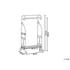 Beliani - LINARES - Handdoekrek - Wit - IJzer -Badkamermeubels Winkel 9836125