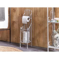 Beliani - BRISA - Toiletpapierhouder - Grijs - IJzer -Badkamermeubels Winkel 9847032