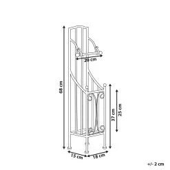 Beliani - BRISA - Toiletpapierhouder - Grijs - IJzer -Badkamermeubels Winkel 9847048