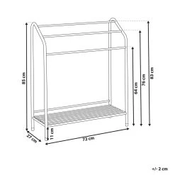 Beliani - MURIVA - Handdoekrek - Zwart - Staal -Badkamermeubels Winkel 9847562