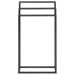 Beliani - CHARRAS - Handdoekrek - Donkerhout|Zwart - Staal 9 Beliani - CHARRAS - Handdoekrek - Donkerhout|Zwart - Staal -Badkamermeubels Winkel 9877213