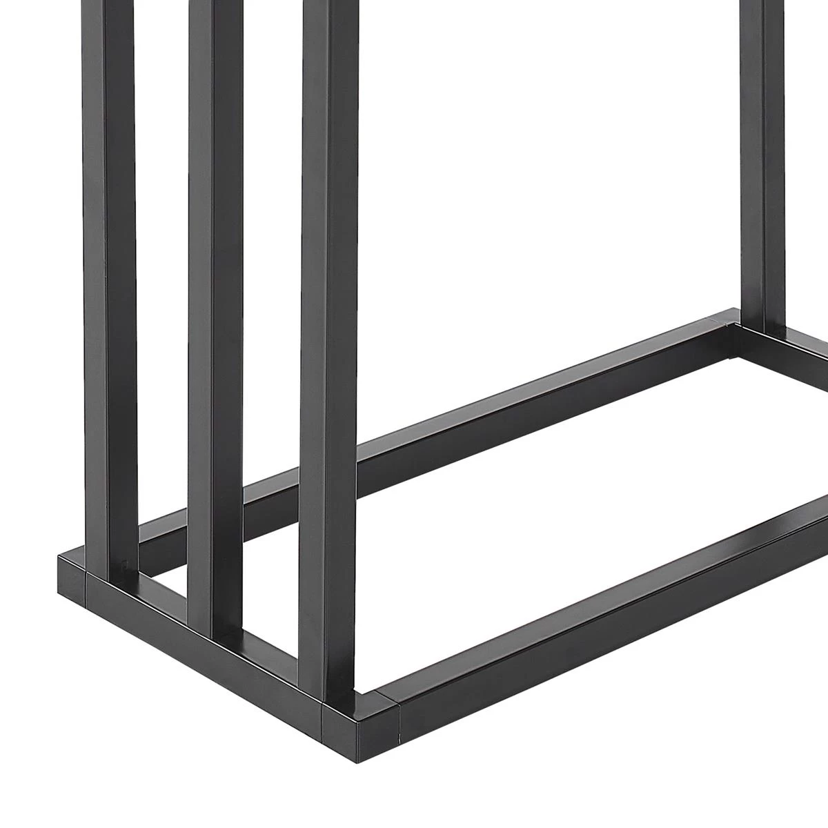 Beliani - CHARRAS - Handdoekrek - Donkerhout|Zwart - Staal 6 Beliani - CHARRAS - Handdoekrek - Donkerhout|Zwart - Staal - Afbeelding 4