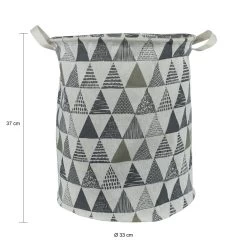 QUVIO Wasmand Met Driehoeken - Beige | Grijs -Badkamermeubels Winkel 9912396