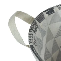 QUVIO Wasmand Met Driehoeken - Beige | Grijs -Badkamermeubels Winkel 9912402