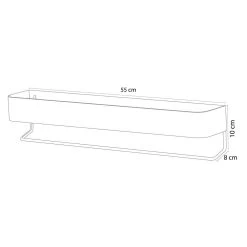 Sealskin Brix Wandrek Met Handdoekrek 55 Cm - Zwart -Badkamermeubels Winkel 9969626