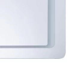 Beliani - WASSY - LED-spiegel - Zilver - Glas -Badkamermeubels Winkel 9971410